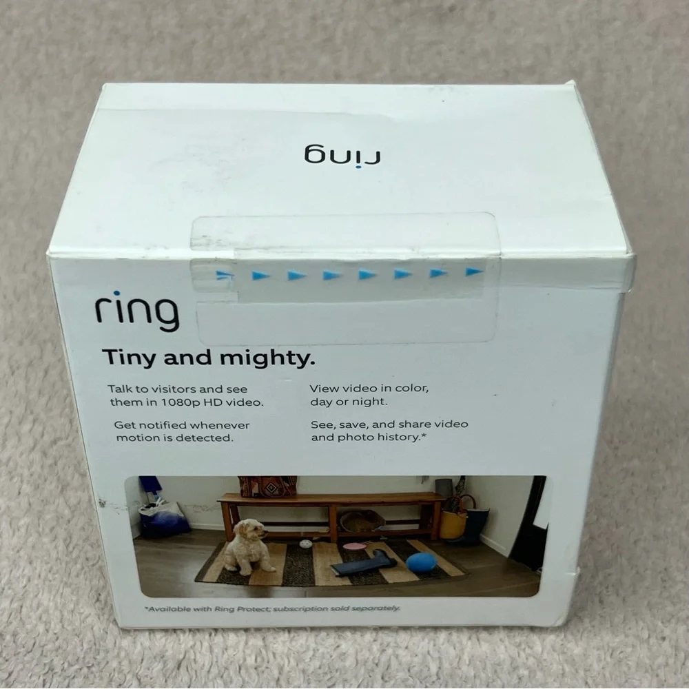 Ring Indoor Cam Security Plug In Camera White Nanny Cam Classic 1080p Night Viz - Picture 3 of 4